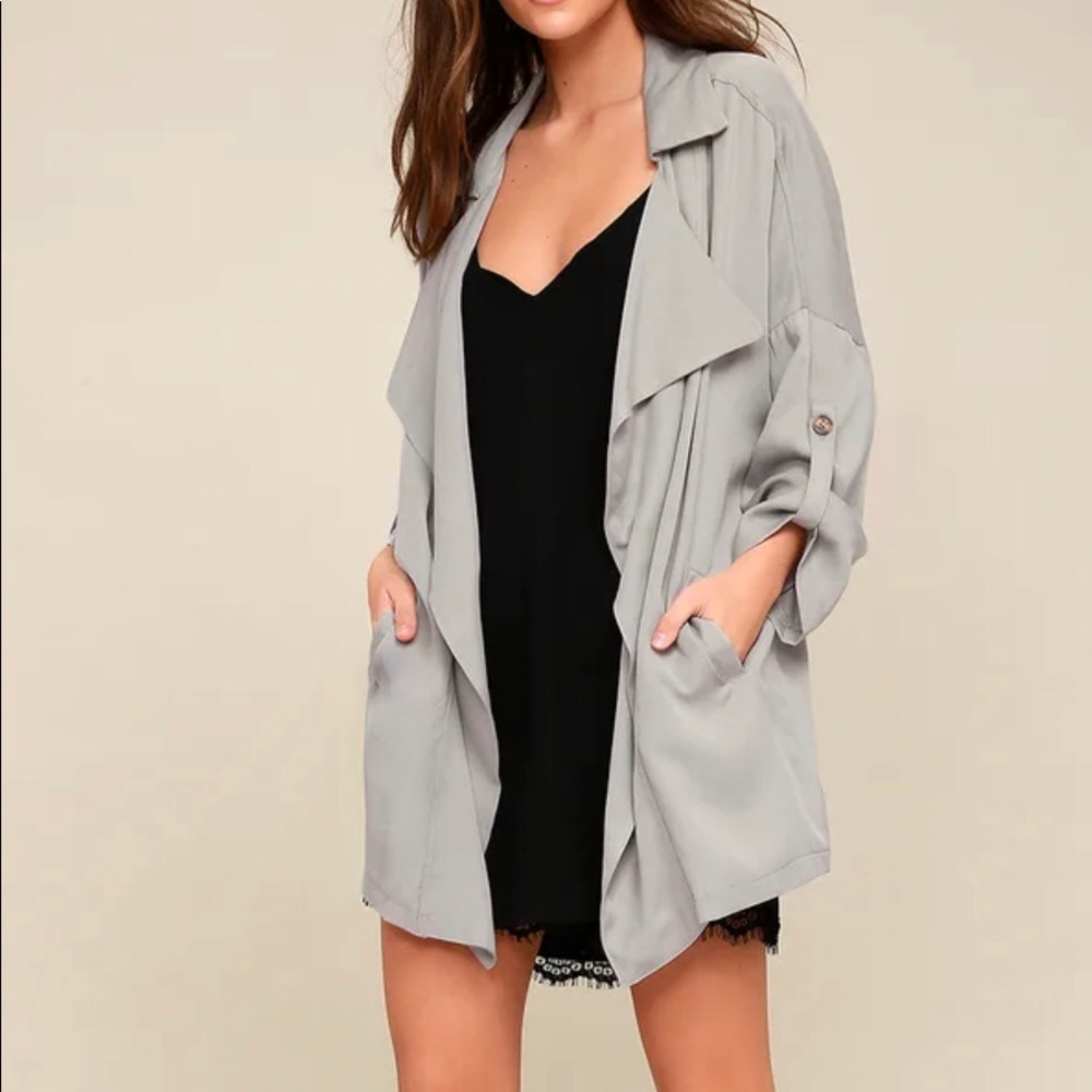Light Grey Oversized Jacket